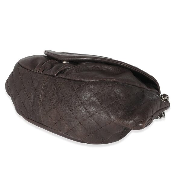 Chanel 08A Brown Caviar Large Half Moon Flap Bag - Picture 5 of 6